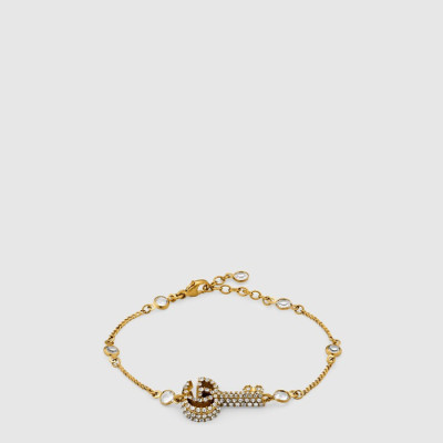 구찌 여성 크리스탈 GG 키 브레이슬릿 - Gucci Womens Crystal GG Key Bracelet - acc10900x
