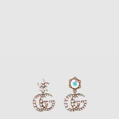 구찌 여성 크리스탈 더블 G 이어링 - Gucci Womens Crystal Double G Earring - acc10906x