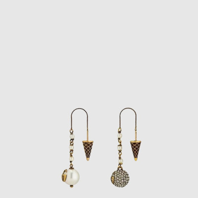 구찌 여성 GG 아이스크림 드롭 이어링 - Gucci Womens GG Ice Cream Drop Earring - acc10919x