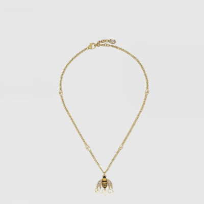 구찌 여성 체인 비 펜던트 네크리스 - Gucci Womens Chain Bee Pendant Necklace - acc10931x