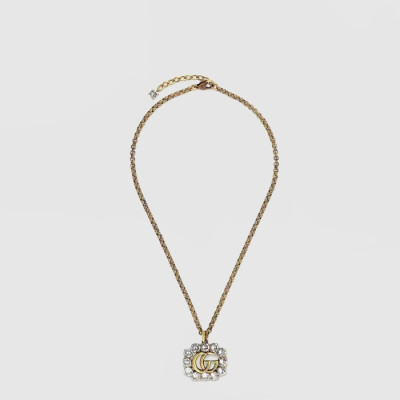 구찌 여성 크리스탈 GG 네크리스 - Gucci Womens Crystal GG Necklace - acc10933x