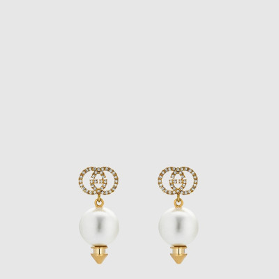 구찌 여성 인터로킹 G 펄 이어링 - Gucci Womens Interlocking G Pearl Earring - acc10946x